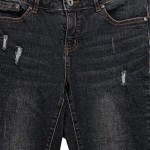 Vorschaubild 5 von Damen Jeans Tapered Fit Schwarz Gr. 38/M Distressed Casual