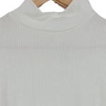 Vorschaubild 5 von Damen Pullover Weiß Gr. 34/XS Rippstrick Rollkragen Basic