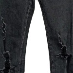 Vorschaubild 6 von Damen Destroyed Jeans W24 L26 Grau Super Skinny Crop
