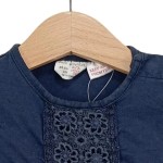 Vorschaubild 5 von Kinder Pullover Gr. 98 Blau Casual Langarm Lochmuster Baby Mädchen