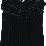Vorschaubild 6 von Damen Freizeitkleid Samt Schwarz Gr. 32/XXS Elegant Vintage