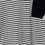 Vorschaubild 5 von Damen T-Shirt Einheitsgröße Schwarz Weiß Gestreift Casual Applikation