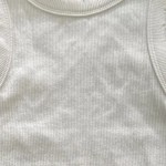 Vorschaubild 2 von Top Damen Weiß Gr. 36/S Baumwolle Rippstrick Casual Ärmellos