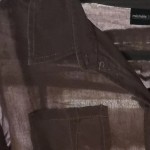 Vorschaubild 4 von Bluse Damen Braun Gr. 46/3XL Polyester Uni Casual 3/4-Arm Knopf
