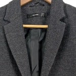 Vorschaubild 2 von Damen Blazer Jacke Grau Fischgrätenmuster Gr. 36 S Klassisch Business