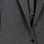 Vorschaubild 3 von Damen Blazer Jacke Grau Fischgrätenmuster Gr. 36 S Klassisch Business