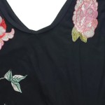 Vorschaubild 4 von Damen Top Shirt Schwarz S Feminin Florales Muster Modal Elasthan