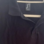 Vorschaubild 5 von Poloshirt Herren Schwarz Gr. 48/M Baumwolle Grafisch Casual Kurzarm Knopf