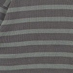 Vorschaubild 5 von Damen Pullover Grau Gestreift Rippstrick Rollkragen Gr. 36/S