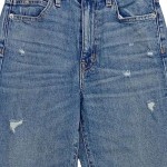 Vorschaubild 5 von Damen Destroyed Jeans W24/32/XXS Blau High Waist Wide Leg Casual