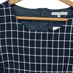 Vorschaubild 6 von Blouson Damen Kariert Blau Elegant 3/4-Arm Gr. 34 XS