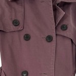 Vorschaubild 5 von Trenchcoat Damen Lila Gr. 36/S Baumwolle Uni Klassisch