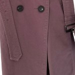 Vorschaubild 7 von Trenchcoat Damen Lila Gr. 36/S Baumwolle Uni Klassisch