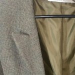 Vorschaubild 3 von Sakko Herren Braun Gr. 46/S Kariert Klassisch Langarm Business