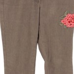 Vorschaubild 4 von Jeans Straight Leg Damen Blumen Stickerei Braun 36