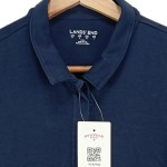 Vorschaubild 5 von Herren Langarmshirt Gr. M/50 Klassisch Blau Baumwolle