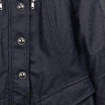Vorschaubild 7 von Damen Leichte Jacke Mantel Gr. 36/S Schwarz Wolle Kapuze Elegant
