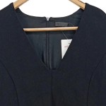 Vorschaubild 4 von Etuikleid Damen Gr. 38 Schwarz Viskose Polyamid Elasthan Uni Midikleid