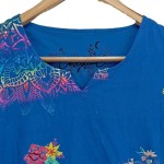 Vorschaubild 5 von Damen Freizeitkleid Gr. 32/XXS Blau Blumenmuster Bohemian