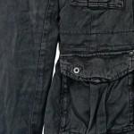 Vorschaubild 6 von Damen Jeansjacke Schwarz Gr. 34/XS Streetwear Military Vintage