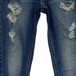 Vorschaubild 5 von Damen Destroyed Jeans Crop High Rise W24 Blau Casual