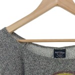 Vorschaubild 4 von Pullover Damen Grau Logo-Print Gr. 32/XS Casual Langarm