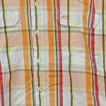 Vorschaubild 6 von Herren Freizeithemd Kariert Orange M/48 Kurzarm Baumwolle