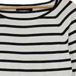 Vorschaubild 6 von Damen Pullover Gr. 36/S Gestreift Schwarz Weiß Klassisch