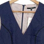 Vorschaubild 5 von NEW YORK Damen Festliches Kleid Gr. 38/M Blau Elegant Wolle Polyamid