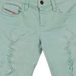 Vorschaubild 5 von Damen Destroyed Jeans W25 Grün Casual Slim Fit Ripped
