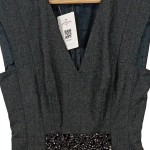 Vorschaubild 6 von Damen Etuikleid Business Gr. 40/L Grau Elegant Schurwolle
