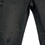 Vorschaubild 7 von Damen Jeans W28 Schwarz Tapered Fit Distressed Casual