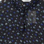 Vorschaubild 7 von Bluse Damen Gr. 34/XS Schwarz Viskose Blumenmuster Elegant Knopf