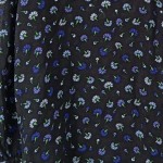 Vorschaubild 8 von Bluse Damen Gr. 34/XS Schwarz Viskose Blumenmuster Elegant Knopf