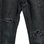 Vorschaubild 5 von Jeans Slim Fit Kinder Mädchen 140 Grau Destroyed Used-Look