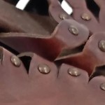 Vorschaubild 5 von Sandaletten Damen Gr. 38.5 Braun Casual Klassisch Nieten Absatzschuhe