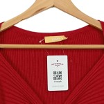 Vorschaubild 5 von Damen Pullover Rot Gr. 36/S Rippstrick Casual Basic