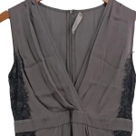 Vorschaubild 4 von festliches Kleid Damen Gr. 38/M Grau Elegant mit Spitze