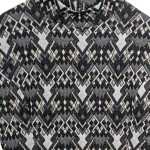 Vorschaubild 5 von Roma Strickkleid Gr. 40 Geometrisch Schwarz Grau Gold