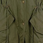 Vorschaubild 7 von Damen Parka Gr. 36/S Grün Kapuze Fellbesatz Lederärmel