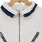 Vorschaubild 2 von Übergangsjacke Damen Weiß Gr. 34/XS Baumwolle Elasthan Uni Langarm