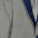 Vorschaubild 6 von Premium Herren Sakko Gr. 46 Grau Blau Slim Fit Blazer Jacke