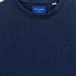 Vorschaubild 6 von Sweatshirt Herren Blau Gr. 48/M Baumwolle Schriftzug Casual Langarm