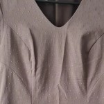 Vorschaubild 3 von Damen Etuikleid Gr. 38 Business Braun Strukturmuster Elegant