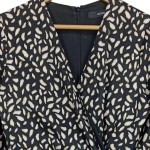 Vorschaubild 4 von Blusenkleid Damen 36/S Schwarz Abstraktes Muster Wickelkleid Viskose