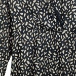 Vorschaubild 5 von Blusenkleid Damen 36/S Schwarz Abstraktes Muster Wickelkleid Viskose