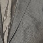 Vorschaubild 3 von Sakko Herren Grau Gr. 54 Gestreift Business Langarm Knopf Polyester