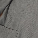 Vorschaubild 4 von Sakko Herren Grau Gr. 54 Gestreift Business Langarm Knopf Polyester