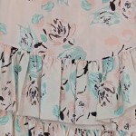 Vorschaubild 5 von Faltenrock Damen 42/XL Beige Blumenmuster Rüschen Maxirock