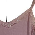 Vorschaubild 4 von Damen Top Shirt Rosa Gr. 38 Spitze Pailletten